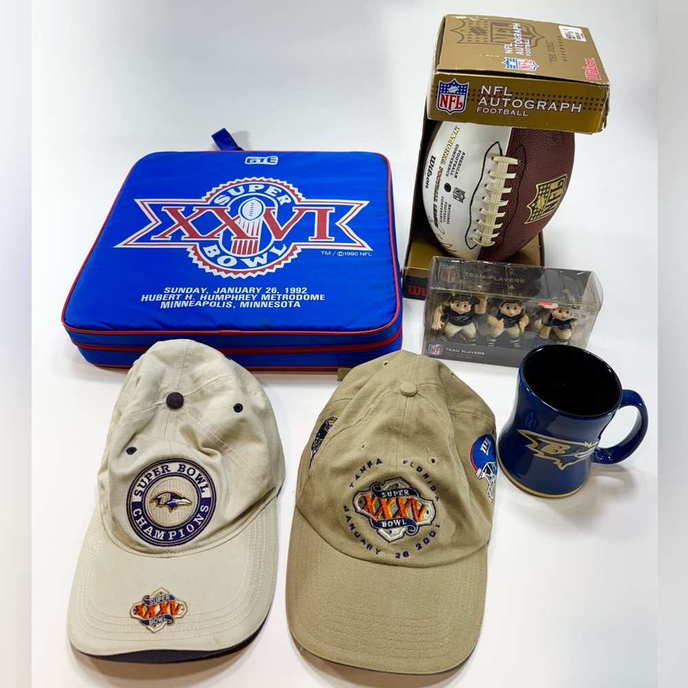 NFL Baltimore Ravens Brian Billick Autographed Ball,Mug,Hats,Ornaments & Seat
